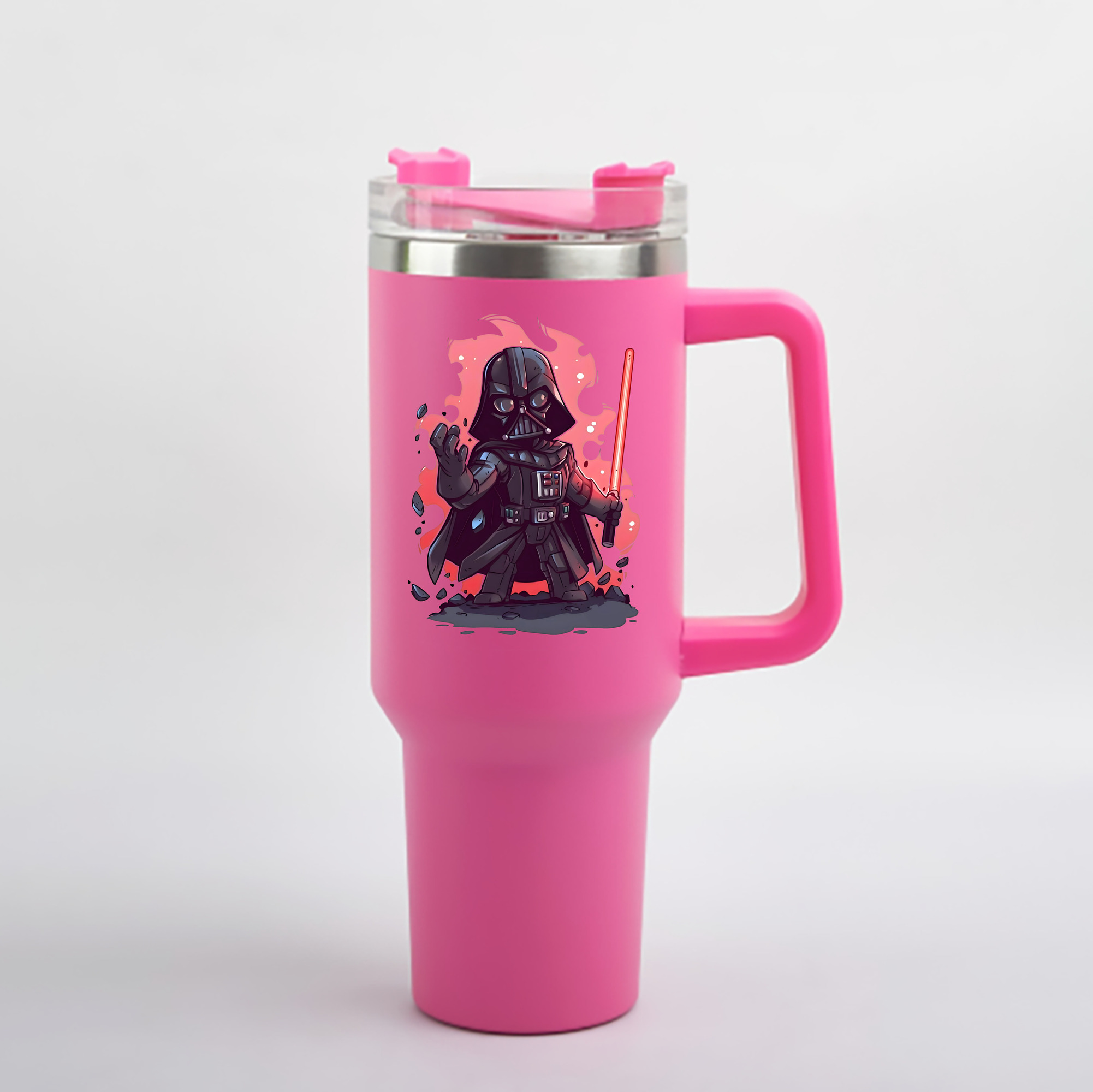（画像用） スター・ウォーズ Star Wars 1200mL車用タンブラー - クリスタルステッカー（プラスチックストロー付き）